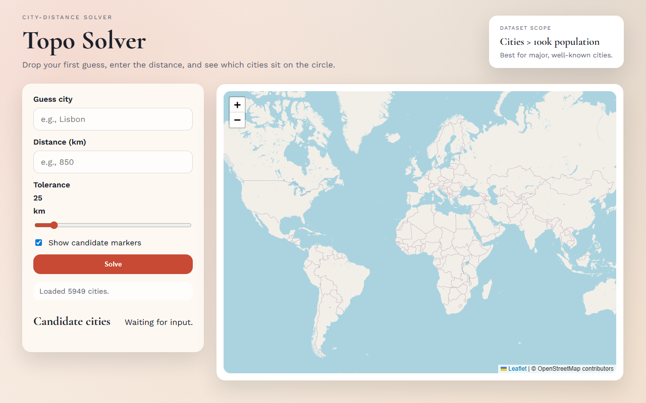 Topo Solver screenshot